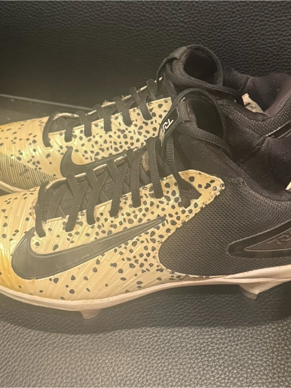 Mike Trout Nike Black & Tan Spotted baseball Cleats